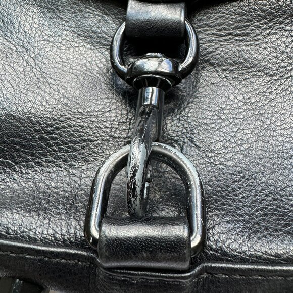 Rebecca Minkoff Black Leather Crossbody Partial Chain Link Shoulder Strap - Picture 14 of 16